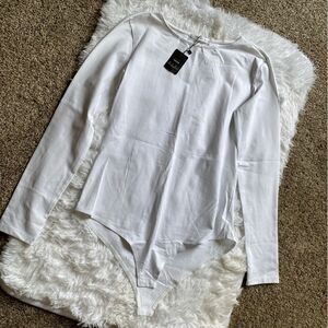 Mangdiup Bodysuit White Long Sleeve NEW Women’s Size XL